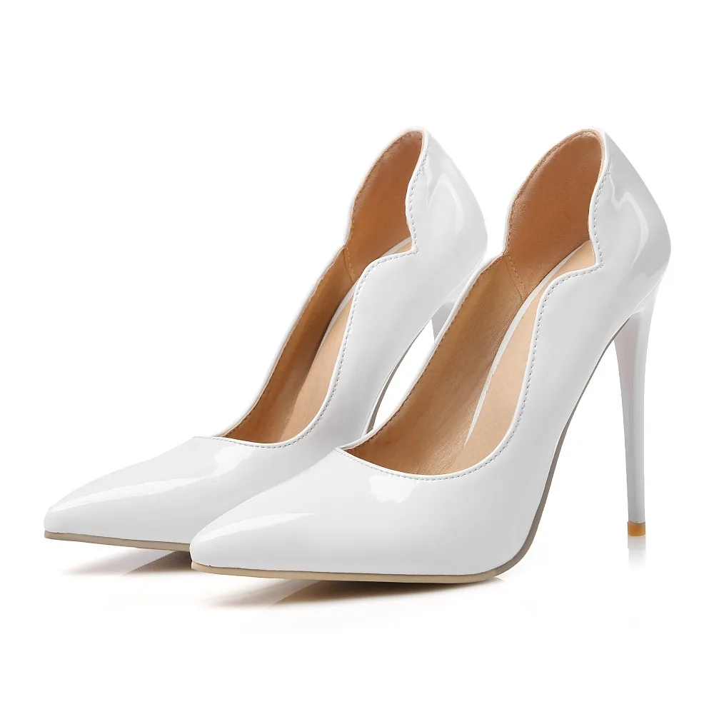 Big Size Sale 34-47 Apricot New Fashion Sexy Pointed Toe Women Pumps Platform super High Heels Ladies Wedding Party Shoes 8-9