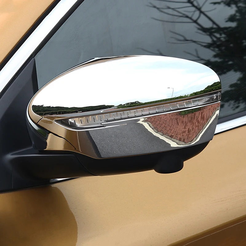 Хромированная боковая крышка зеркала заднего вида для Nissan Rogue x-Trail t32- отделка крышки молдинг гарнир накладка 2 шт