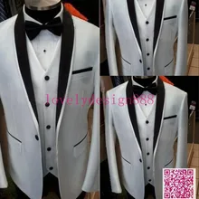 Изготовленный На Заказ Серый смокинг куртка Черная шаль лацкан черные брюки, на заказ смокинги жениха, свадебные костюмы для мужчин дешевые смокинги жениха