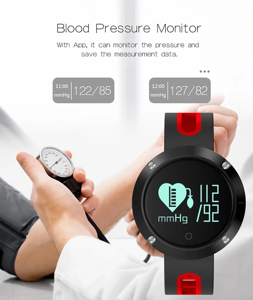 D67 Bluetooth Smart Watch Wristband Blood Pressure Heart Rate Smart Bracelet Fitness Tracker for Samsung Galaxy A9 A8 A7 A5 A3