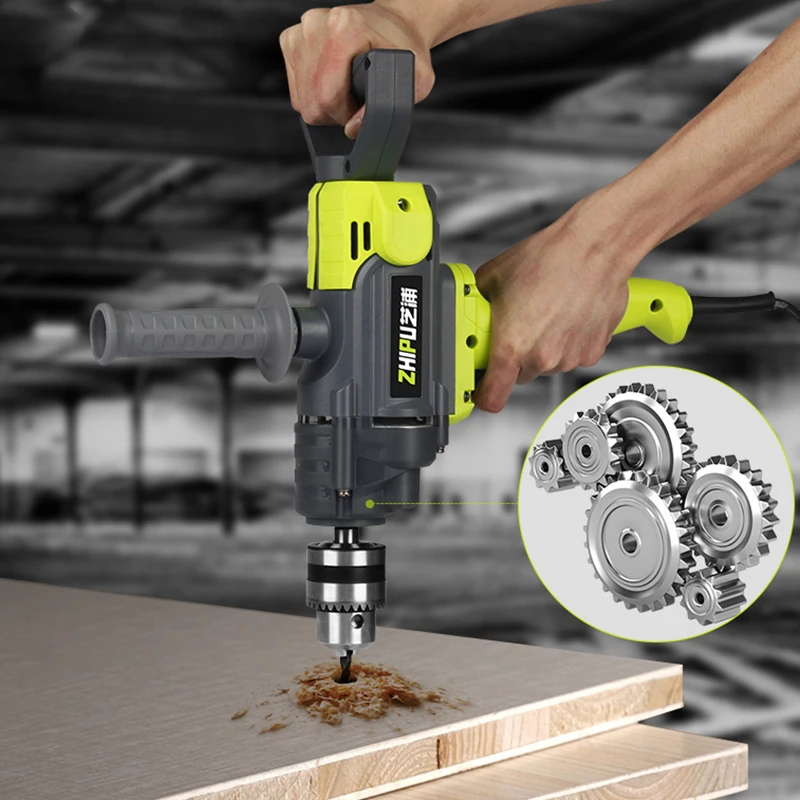 ZHIPU Electric Drill Hand Drill Mixer Industrial Household Pure Copper