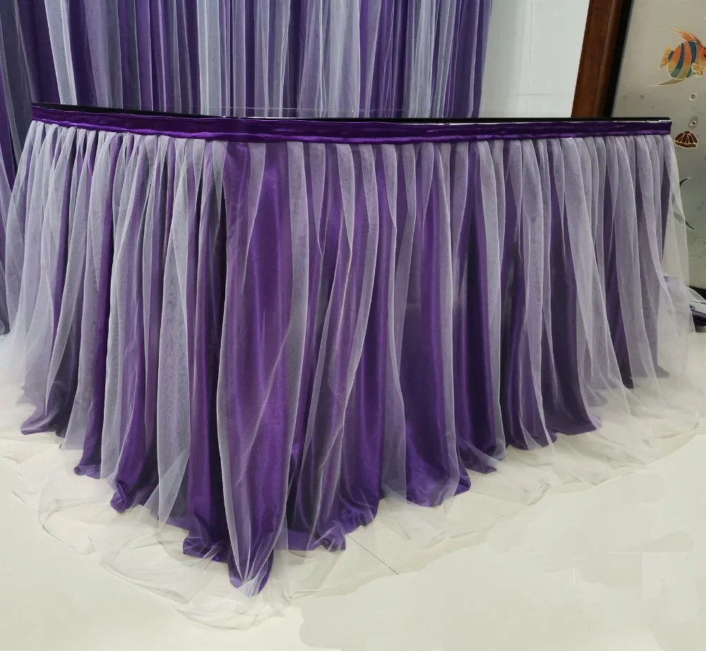 Tulle Tutu Table Skirt for Party Wedding Home Banquet Decoration Table Skirting For Cloth Cover