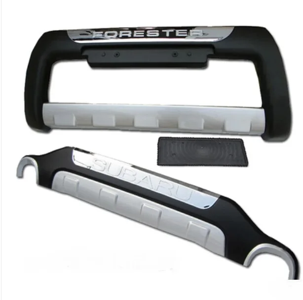 SUV CAR Stainless Steel 2PCS Front + Rear Bumper Protector Guard Skid