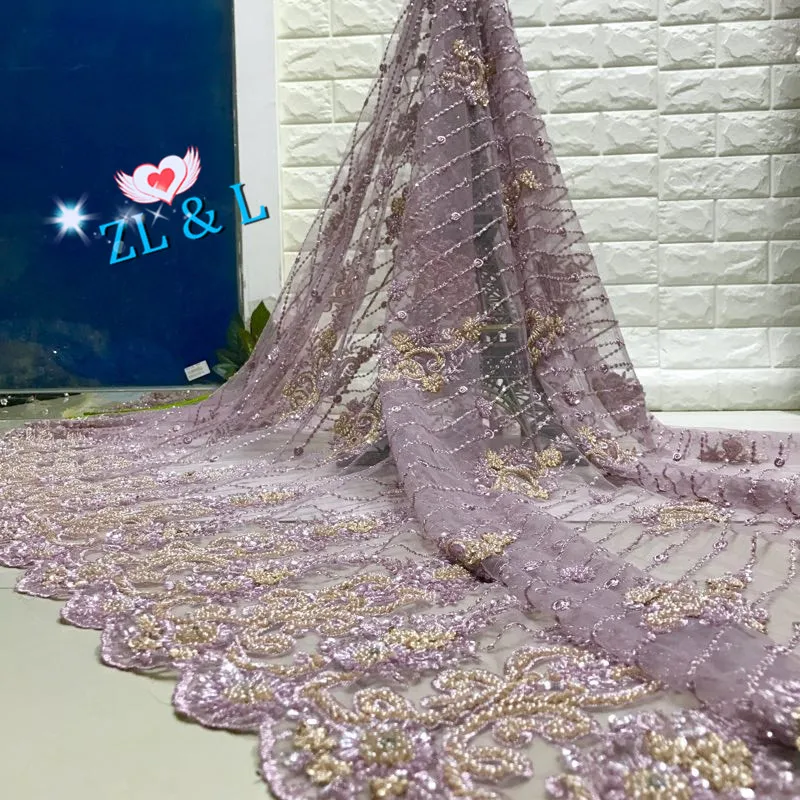 Flash Deal High-end hand embroidery decorative colorful beads sequins Africa Nigeria lace French tulle wedding dress skirt 5 yards 4 Flash Deal High-end hand embroidery decorative colorful beads sequins Africa Nigeria lace French tulle wedding dress skirt 5 yards 4
