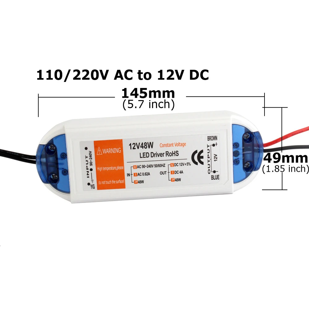 Профессиональный DC12V 100 Вт трансформатор освещения Светодиодный драйвер для