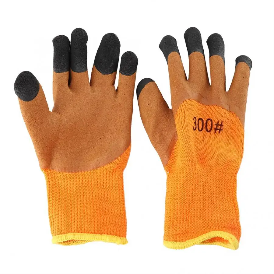 1 пара нескользящих дышащих износостойких рабочих садовых перчаток, перчатки для работы в сельском хозяйстве - Цвет: orange