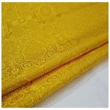 HLQON парча, окрашенная пряжа, желтая ткань, лоскутные войлочные куски ткани, простыня, платье чонсам, Детское пальто, ткань, 75 см, ширина