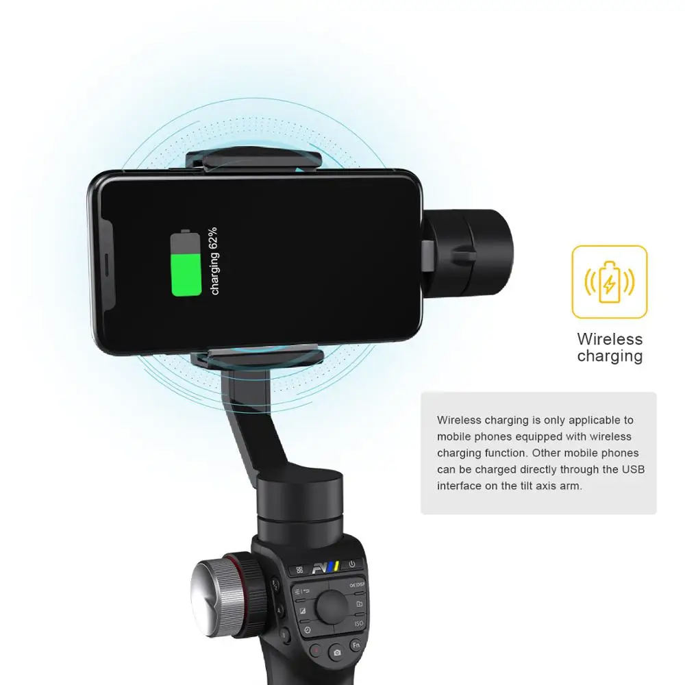 Freevision VILTA M Pro 3 Axis Gimbal смартфон стабилизатор для iPhone samsung w/фоллоу фокус и зум колесо