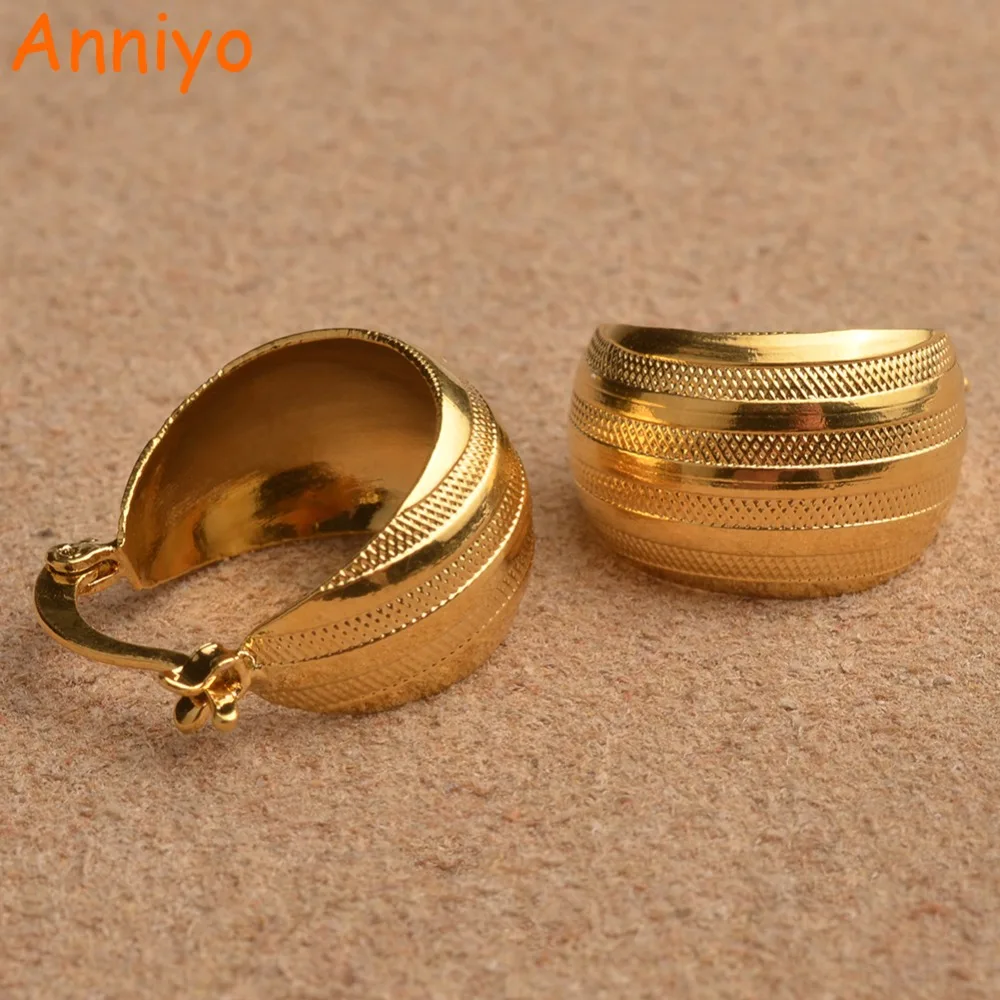 Anniyo оптовые цены серьги для женщин/девушка арабский/Африканский Золотой Цвет