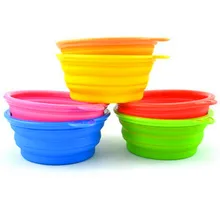 Складная миска для корма для собак, силиконовый коврик, складные кормушки для кошек, кормушки для собак, принадлежности для собак ярких цветов, миска для путешествий, 10