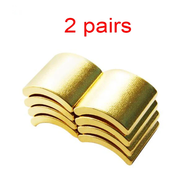 

2 Pairs NdFeB N42SH Magnet Golden 130 Motor Magnet Motor Component For Tamiya Mini 4WD Car Model 2.5x13x14mm