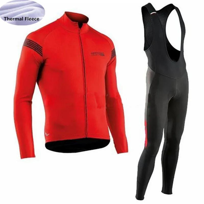 

2018 pro team NW Men cycling jersey set long sleeves Winter Thermal Fleece cycling clothing Bicicleta maillot ropa ciclismo