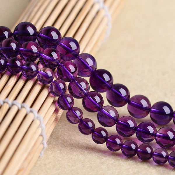 YYW Hot Sale Synthetic Purple Crystal Beads February Birthstone 6/8/10