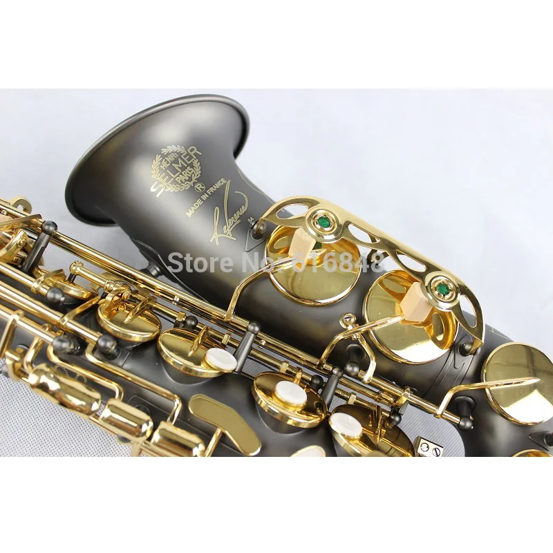 

France Henri SELMER Alto Saxophone Reference 54 E Flat Black Nickel Gold Scrub Surface Pearl Button Eb Sax Case, Mouthpiece