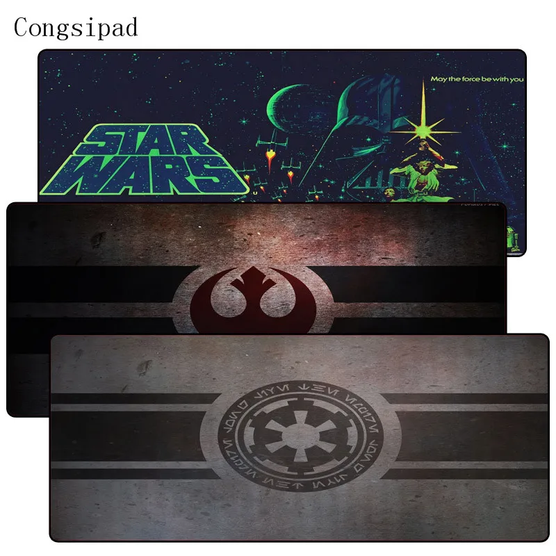  Congsipad Natural Rubber Star War Computer Gaming Darth Vader Print Locking Edge Large Mousepad for