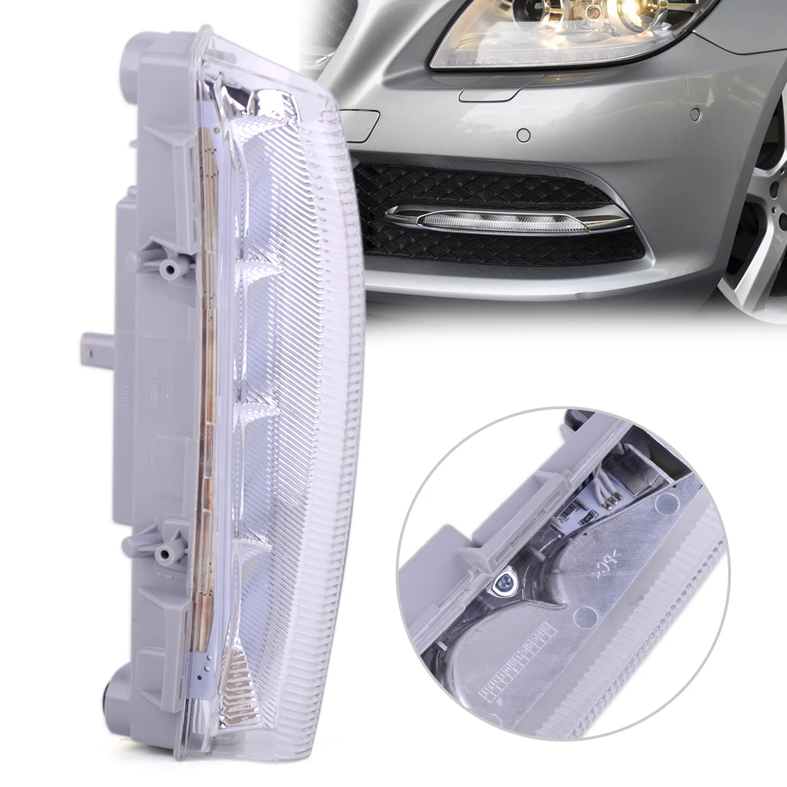 

DWCX Left Front DRL Fog Light For Mercedes-Benz W204 C230 C250 C300 C350 W212 E350 E400