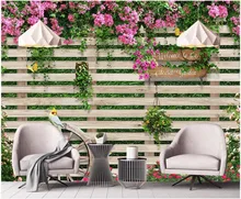 

Custom photo mural 3d room wallpaper Wooden board rose roses background wall home decor 3d wall murals wallpaper for walls 3 d