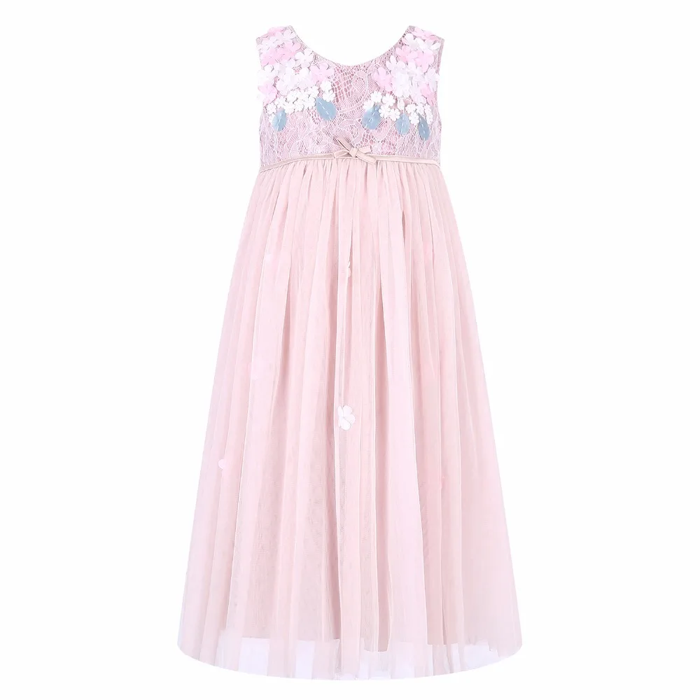 

Girls Wedding Dresses 2018 Brand Summer Kids Dresses for Girls Clothing Lace Flower Children Party Dress Princess Vestidos