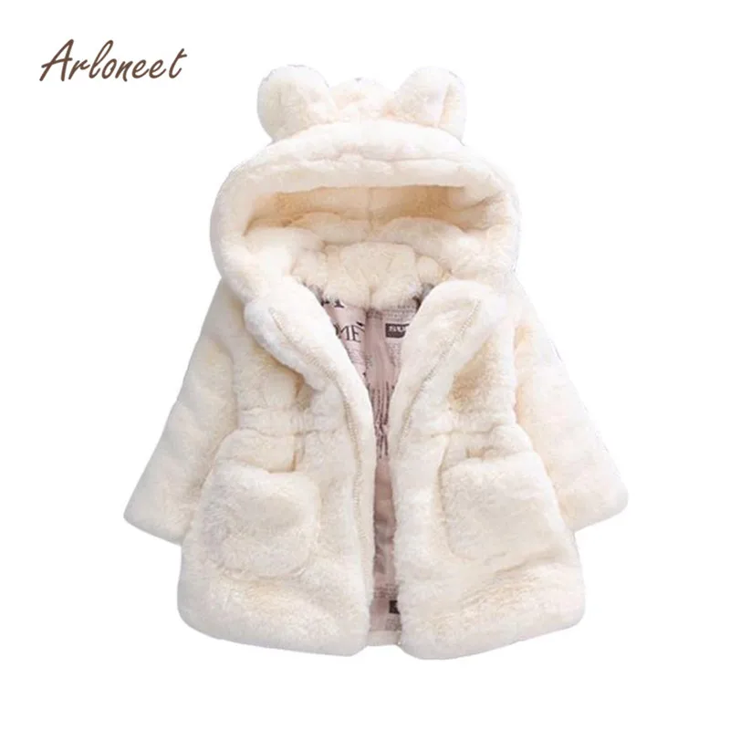 

ARLONEET Baby Infant Girls Autumn Winter Hooded Coat Cloak Jacket Thick Warm Clothes Soft hand feeling S3JAN29