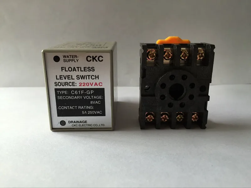 

C61F-GP floatless level switch relay with socket base C61F - GP water level controller pump automatic switch