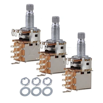 

Yibuy 3X B500K OHM Audio Tone Guitar Potentiometer Switch L18MM