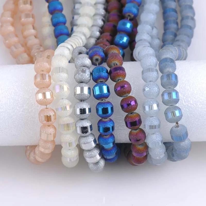 

6mm (About 100Pcs) Rondelle Faceted Crystal Glass Loose Spacer Beads TRS0213-6