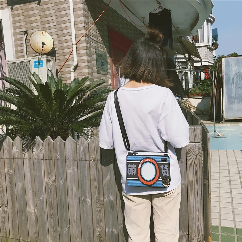 Menghuo 2018 Personality Retro 3D TV Tape Camera Radio Shape Women Handbag Ladies Shoulder Bag Messenger Bag Rock Cross-body Bag (6)