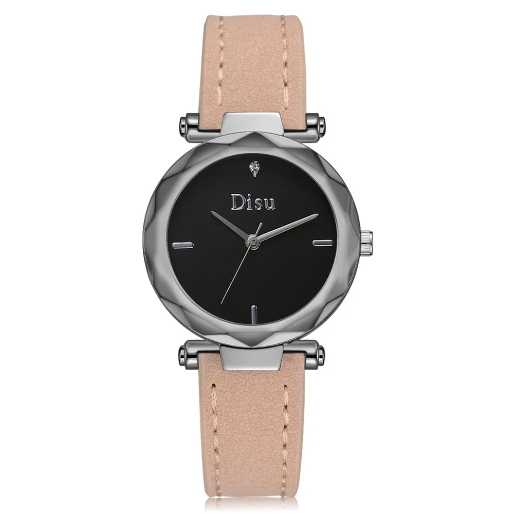 Duobla Лидер продаж Модные женские Ретро дизайн кожаный ремешок часы Аналоговые сплав кварцевые наручные часы relogio feminino Горячая 40Q - Цвет: Brown