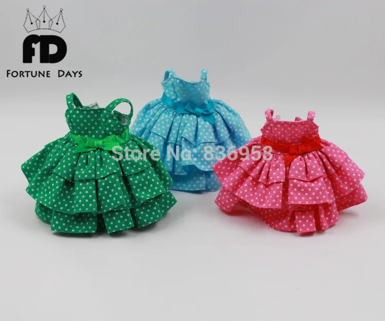 

Blyth Doll Dress Christmas Gift green red blue dress bow for blyth doll