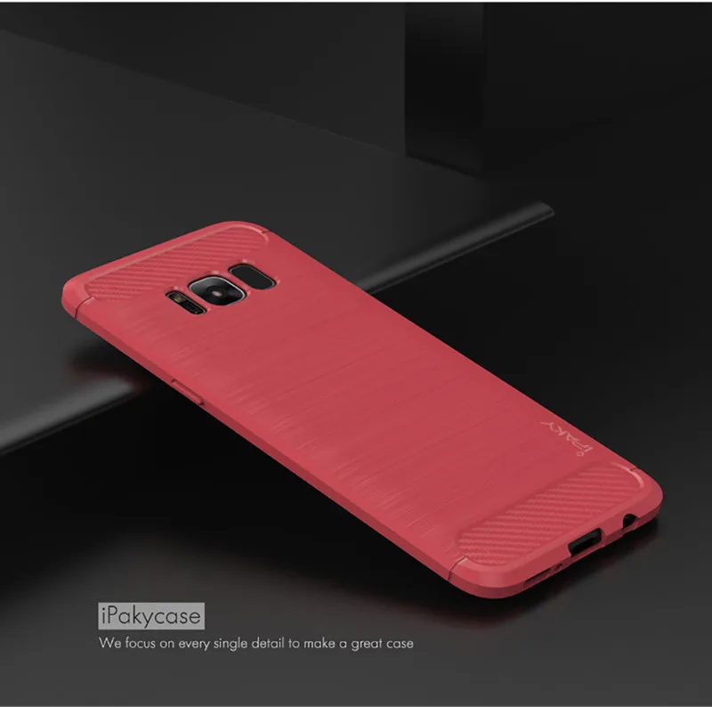 Ipaky для samsung Galaxy s10 s9 S8 S7 S6 S 7 8 plus edge E чехол Мягкая силиконовая задняя крышка для samsung Galaxy note8 9 чехол - Цвет: Red