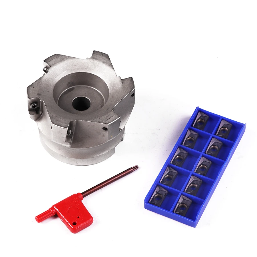 

BAP 400R-80-27-6F Face End Mill Cutter 6 Flutes with 10pcs APMT1604PDER Inserts For CNC Milling Cutter