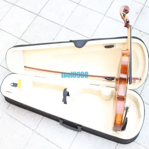 NAOMI акустическая скрипка 4/4 скрипка из клена приятный звук ручной работы из черного дерева набор аксессуаров
