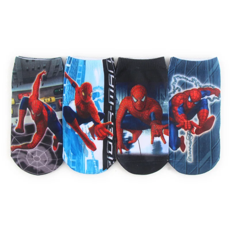 Новые модные носки с 3D принтом для мальчиков и девочек подарок на день рождения, 4 пары, детские носки для девочек хлопковые детские носки для детей от 2 до 8 лет - Цвет: boy zhi zhu xia