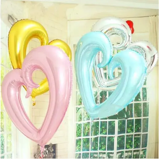 

40inch Large Size Hook Heart Shaped Foil Helium Balloons Wedding Valentine's Day Decor I Love You Inflatable Air Globos Supplies