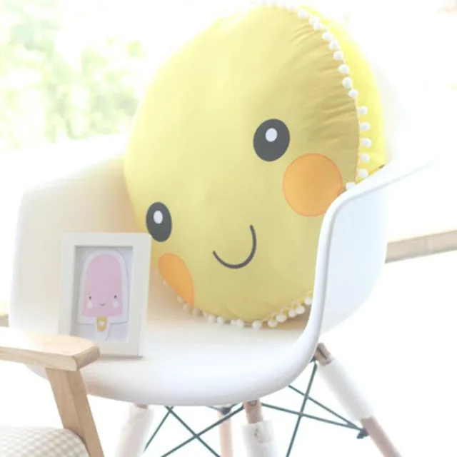 Cute Soft Plush Smiley Sun Flower Pillow Plush Stuffed Toy Doll Sun Flower Cushion Cushion Rag Doll Children Holiday Gift