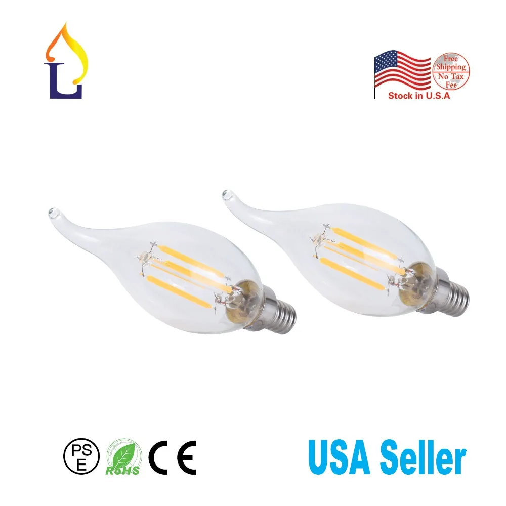 

30 pack Dimmable Candelabra LED Bulbs 2700K Flame Tip E12 LED Bulb for Indoor Lamp