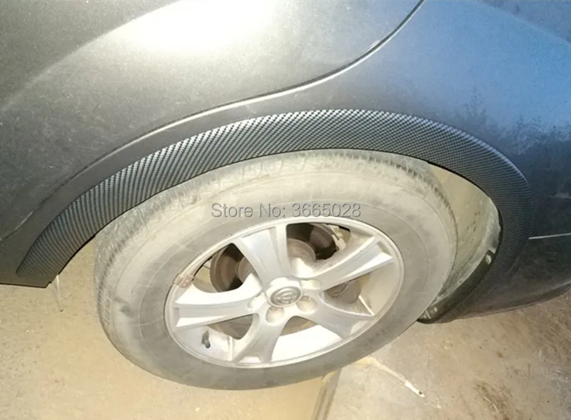 Universal de Fibra de Carbono Protetor de Borracha Truck Car Roda Sobrancelha Lábio Adesivo Guarnição Fender Alargamento Anti riscos 9 Cheap Para-lamas