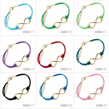 20 шт Новое поступление Воск линейный браслет любовь, бесконечность, браслет Восемь слов браслет из восковой верёвки черная косичка