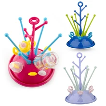 Детская Бутылочка сушилка милое дерево форма Кормление бутылки подставка для сушки посуды полка PP+ ABS здоровые детские бутылочки сушилка