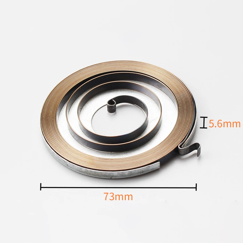 

Large Type Chainsaw Rewind Starter Spring Metal Recoil Pull Starter Spring for 52/ 58 Chainsaw Log Saw Replacement Spring