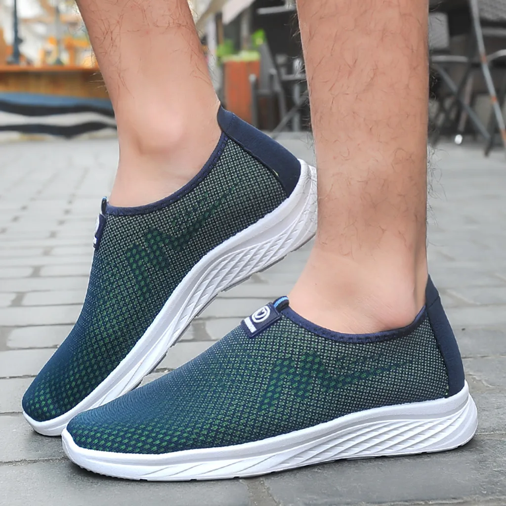 

2019 Fashion men's Leisure sneakers Men's Fashion Casual walking shoes Mesh Breathable Slip On Loafers Shoes Sport Shoes