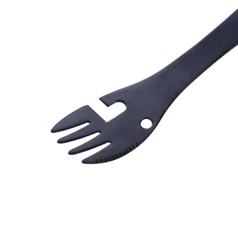 Многофункциональный титановый Spork с открывалкой для бутылок легкий эко-ложки вилка для путешествий кемпинга с чехол для хранения и B