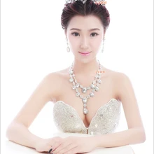 Новые модные нежные кисточки в виде капли горного хрусталя Свадебные аксессуары для волос серьги Свадебные украшения набор свадебный аксессуар