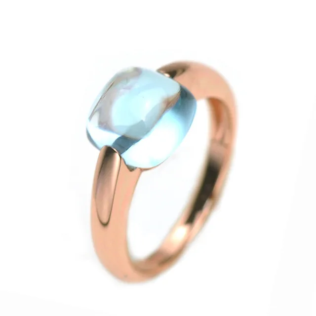 Natural Blue Topaz Ring 925 Sterling Silver Engagement Rings for Women Fine Jewelry Gift | Украшения и аксессуары