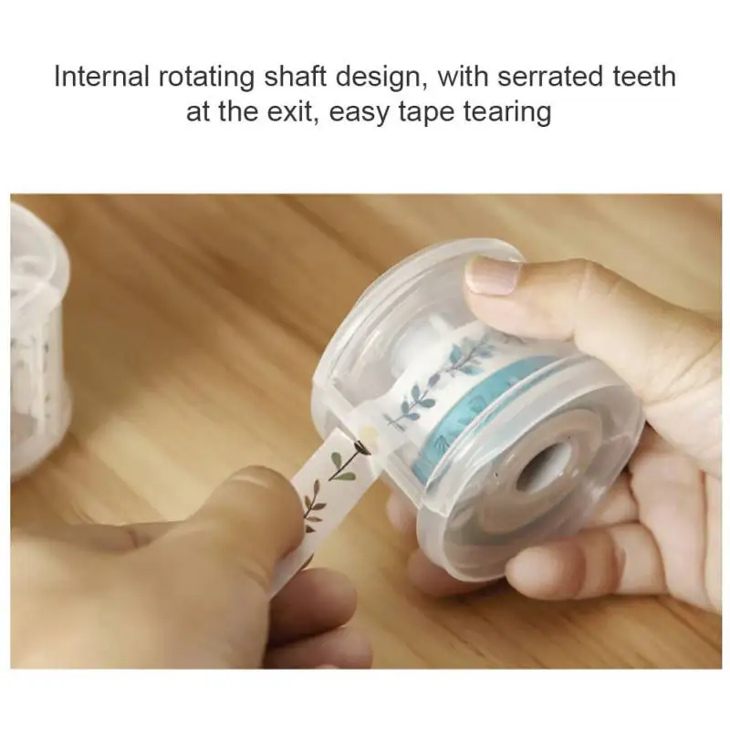 

Transparent Tape Storage Boxes Stationery Masking Tape Cutter Washi Tape Storage Organizer Cutter Office Tape Dispenser 2019