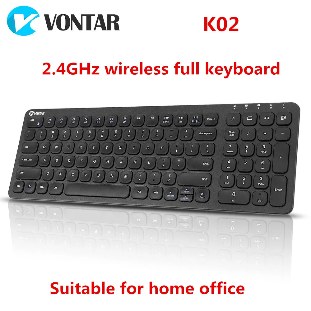 VONTAR K02 2.4GHz Ultra Thin Mute Scissors keyboard for Windows Mac PC /Smart TV and Windows 10 / 8 / 7 цена VONTAR K02 2.4GHz Ultra Thin Mute Scissors keyboard for Windows Mac PC /Smart TV and Windows 10 / 8 / 7 цены онлайн