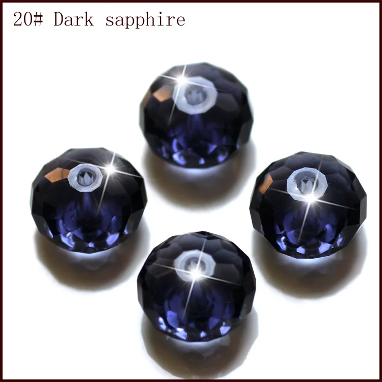 Стребелль Топ AAA 4x6 мм 6x8 мм 8x10 мм Кристалл Rondelle бусины DIY ювелирные изделия - Цвет: dark sapphire