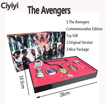 

The Avengers Cosplay Keychain&Weapon Toy With Beatiful Box Avengers: Infinity War Super Hero Brinquedos Marvel Fans Toys Gift