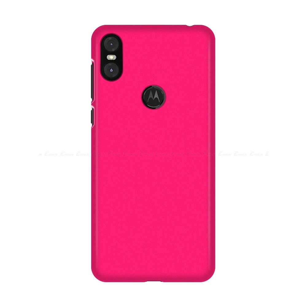 Ультратонкий матовый жесткий пластиковый чехол для телефона Motorola Moto One vision power P50 P30 Play note матовая задняя крышка - Цвет: Розовый
