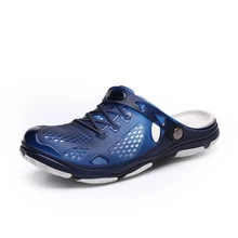 Г. Летняя мужская Желейная водонепроницаемая обувь черные удобные уличные сандалии для плавания открытые слипоны для ходьбы в воде